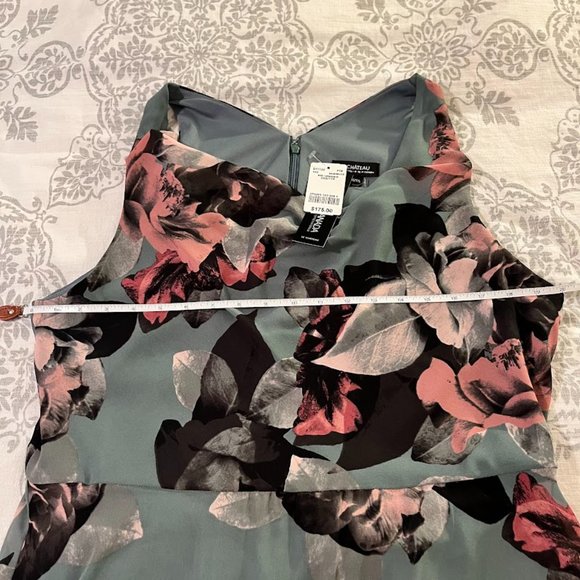 NWT Le Chateau Asymmetrical High-Low Cowl Neck Dress - Picture 8 of 15